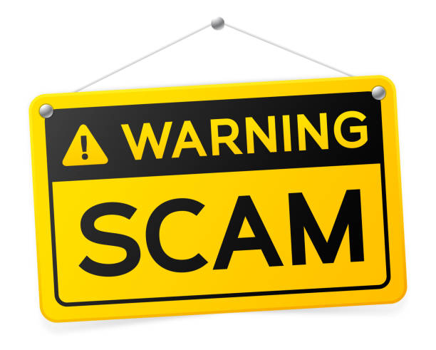 warnschild betrug - wirtschaftskriminalität stock-grafiken, -clipart, -cartoons und -symbole
