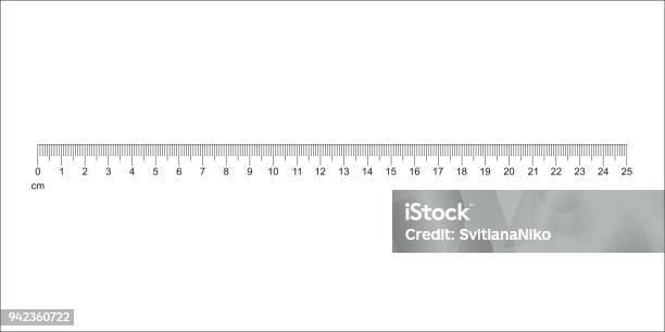 Ilustración de 25 Cm La Herramienta De Medición Regla Graduación De La Regla Rejilla 25 Cm Tamaño Indicador Unidades De Regla y más Vectores Libres de Derechos de Regla