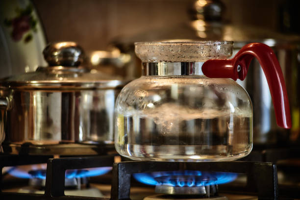 kettle and pot on the stove