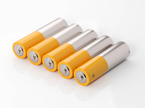 istock AA Size Yellow Batteries On White Background 942374102