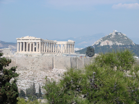 Parthenon temple on a sunset. Acropolis in Athens, Greece.