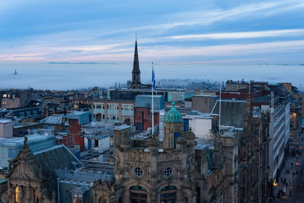 istock Edinburgh Cityscape Fog 942397332