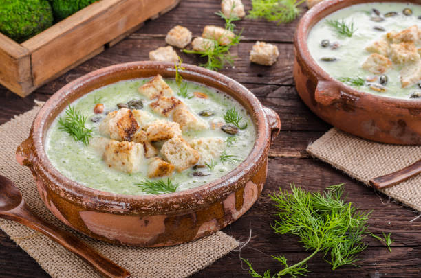 istock Broccoli soup vintage photography 942413410