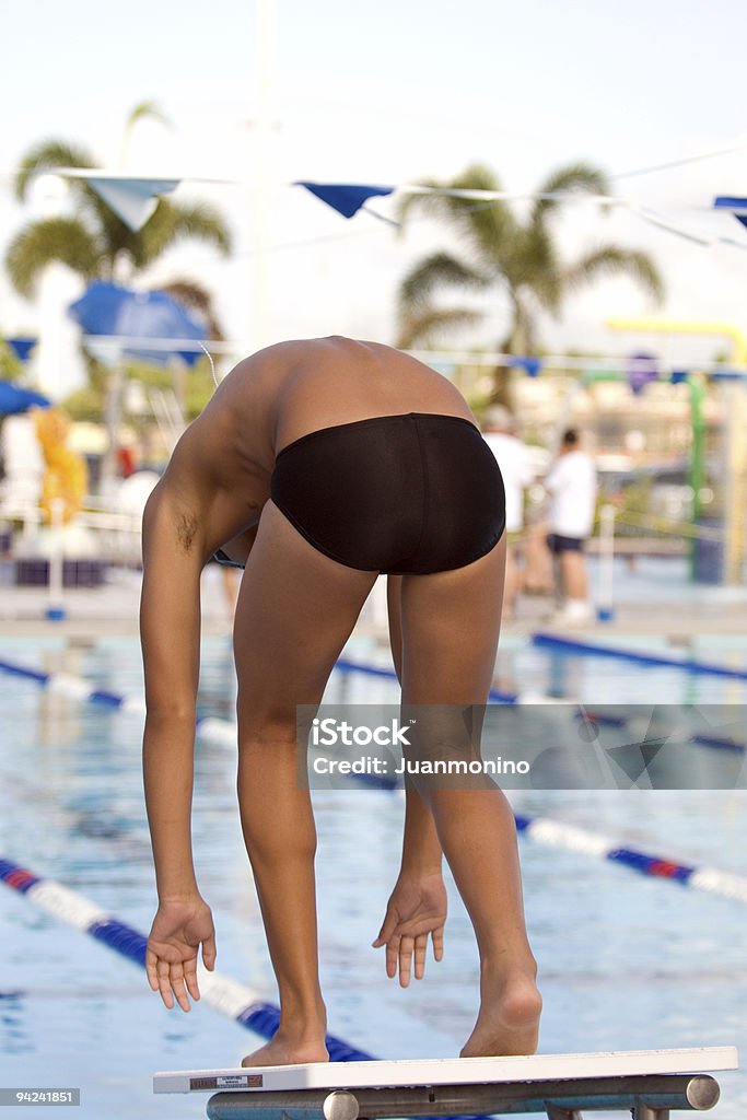 Junge in einem Wettbewerb - Lizenzfrei Schwimmen Stock-Foto