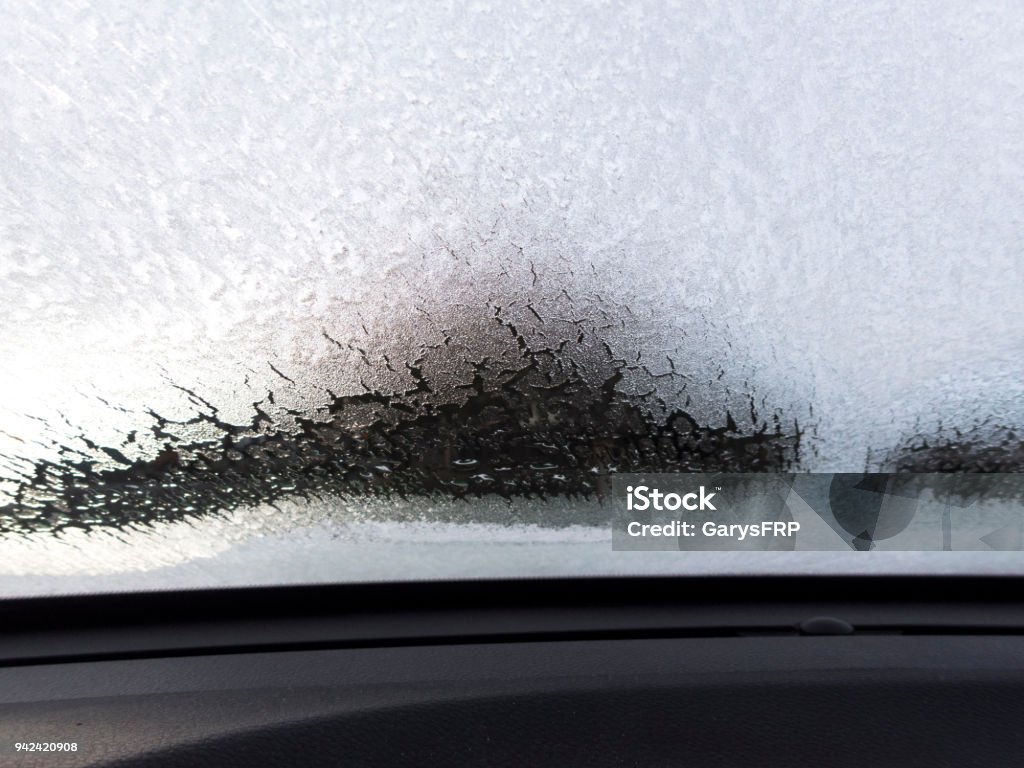 Auto Windschutzscheibe Auftauen Eis Pov Von Innen Mit Dash