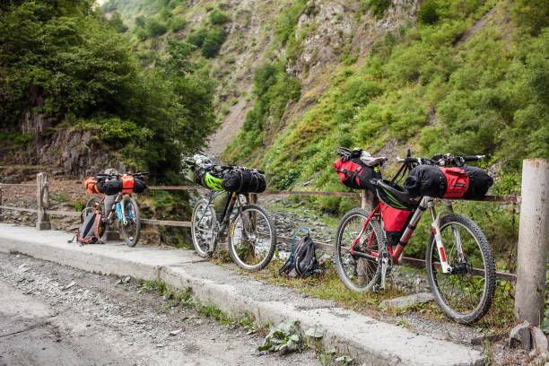 istock Mountain bicycles prepared during distant travel 942424562