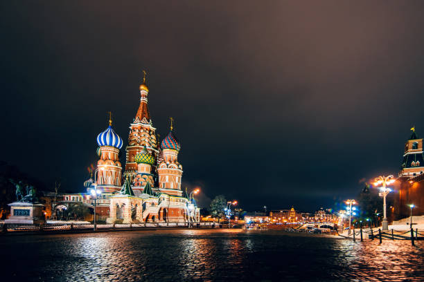 istock St Basil's cathedral on Red Square, Moscow, Russia. Winter night 942424862