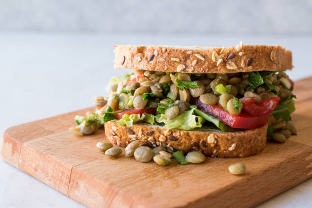 istock Vegan Lentil Sandwich with Toast Bread. 942425578
