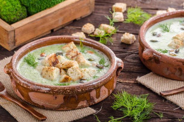 istock Broccoli soup vintage photography 942436904