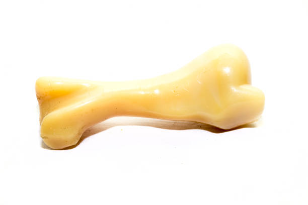 Blank Dog Bone Toy hang tab packaging For Branding Mockup., 3d render illustration.