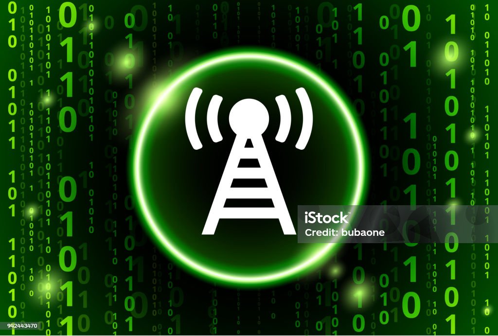 Connection Binary Code Vector Pattern Background Stock Illustration ...