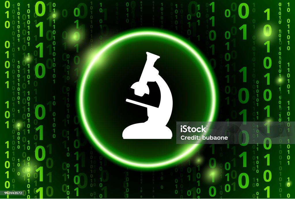 Computer Code Microscope Microscope Binary Code Vector Pattern Background Stock Illustration ...