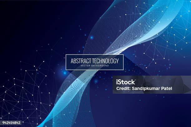 Abstract Science Tech Design Innovation Communication Concept Background Stock Illustration - Download Image Now