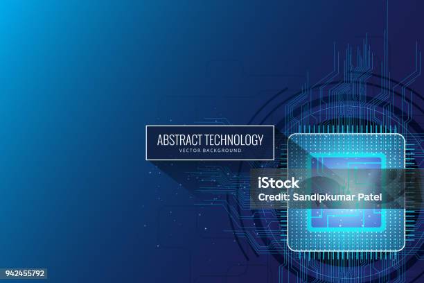 Circuit Board Chip Background Stock Illustration - Download Image Now - Computer Chip, Technology, Design