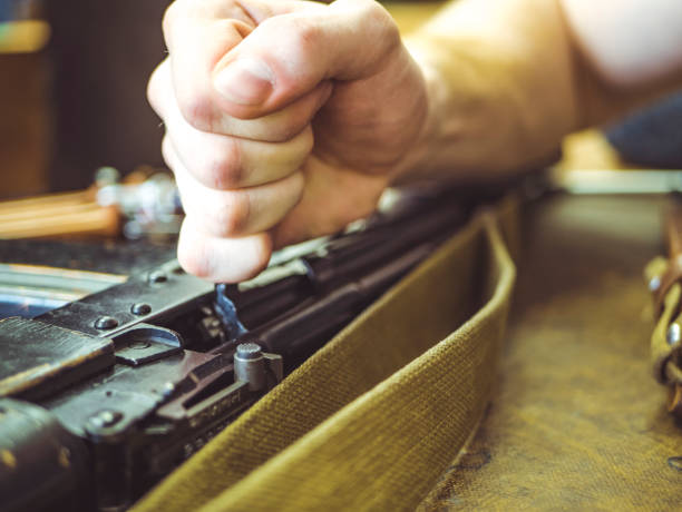istock master disassemble repair and clean the auto assault rifle gun 942456132