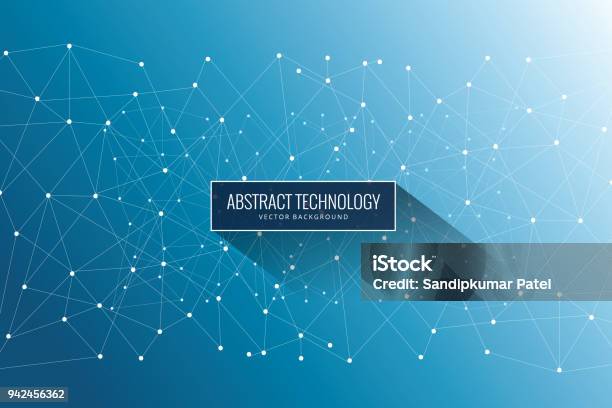 Abstract Network Background Stock Illustration - Download Image Now - Connection, Computer Network, Backgrounds