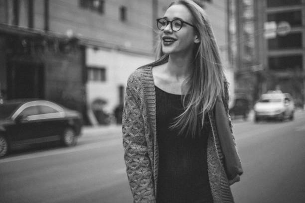Young woman standing on the street