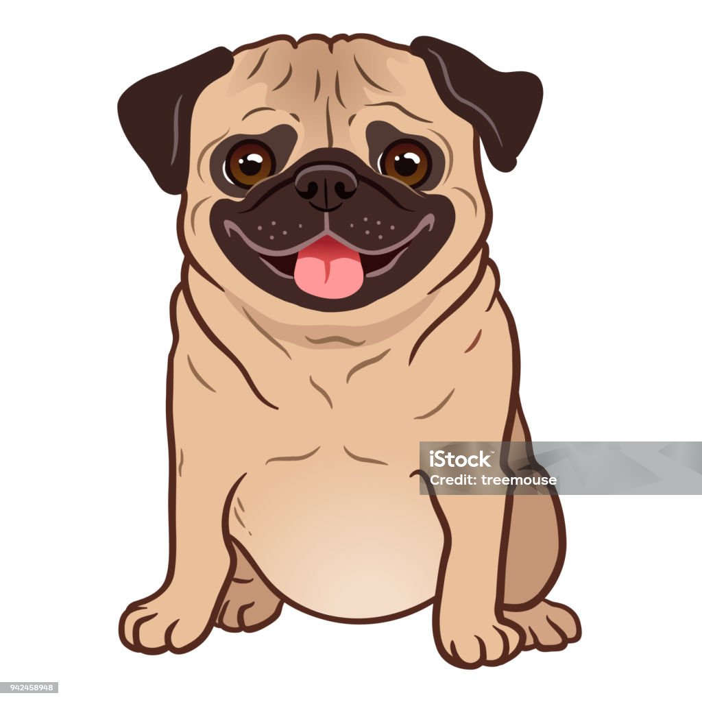 Ilustración de Ilustración De Dibujos Animados De Perro Pug Lindo Amable Gorda Gordita Cervatillo Sentado Cachorro Pug Sonriendo Con La Lengua Fuera Mascotas Perro Amantes Elemento De Diseño Con Temática Animal Aislado Ilustración de Ilustración De Dibujos Animados De Perro Pug Lindo Amable Gorda Gordita Cervatillo Sentado Cachorro Pug Sonriendo Con La Lengua Fuera Mascotas Perro Amantes Elemento De Diseño Con Temática Animal Aislado