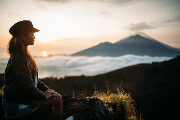istock Woman hiker on the mountain 942459028