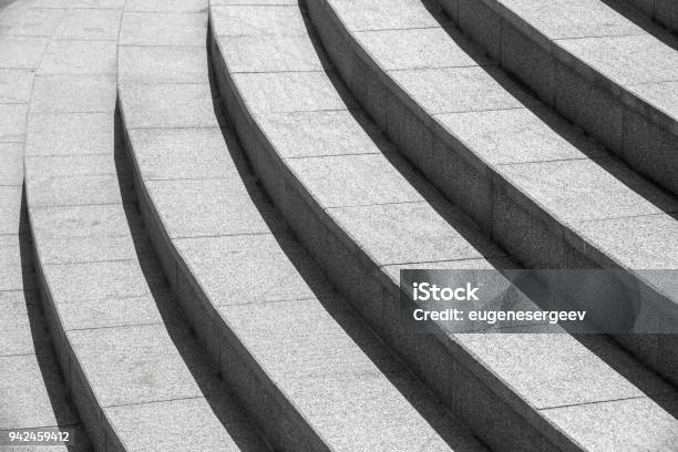 Architecture Background Dark Round Stairs Stock Photo - Download Image Now - Staircase, Architecture, Abstract