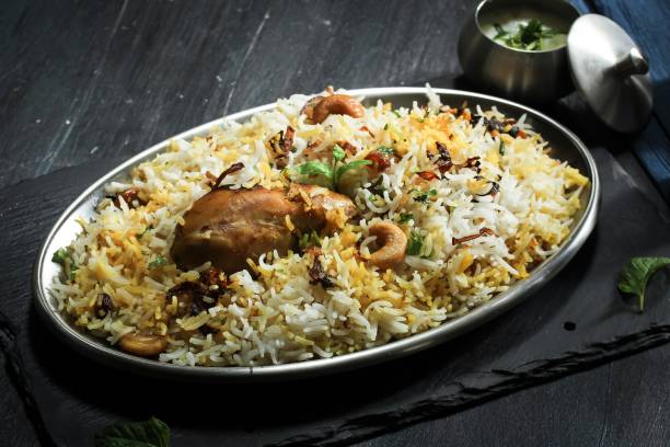 istock Homemade Chicken Biryani close up, selective focus 942460004