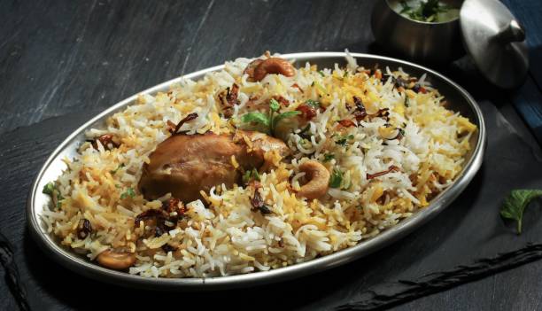 istock Homemade Chicken Biryani close up, selective focus 942460078
