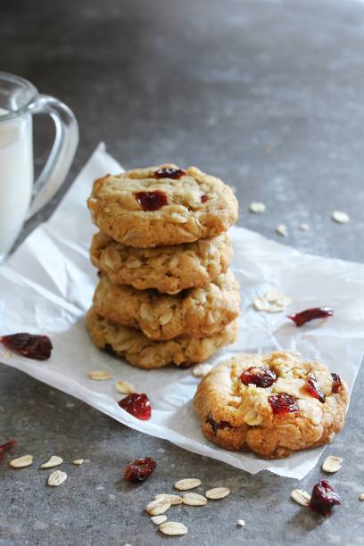 istock Homemade Cranberry Oatmeal cookies, selective focus 942463516