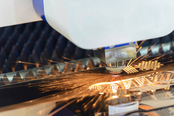 istock The CNC fiber laser cutting machine 942477538