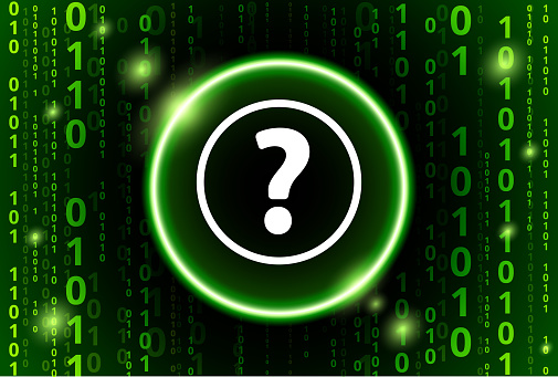 Question Mark Binary Code Vector Pattern Background Stock Illustration ...