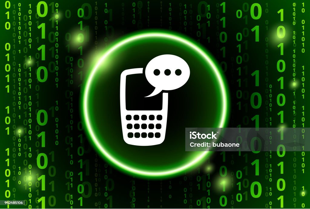 Phone Code Graphic Phone Communication Binary Code Vector Pattern Background Stock ...