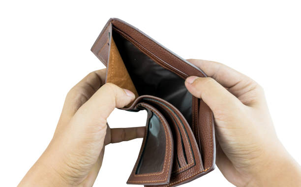 istock Hand open wallet without money and nothing 942502432