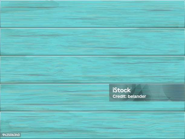 Vector Green Wooden Background Stock Illustration - Download Image Now - Wood - Material, Backgrounds, Blue