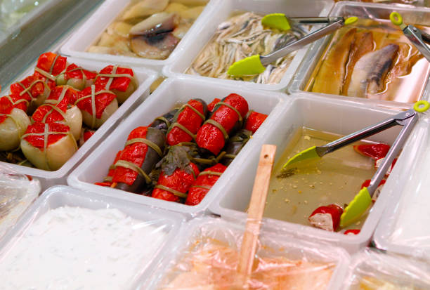 istock Salad bar in grocery shop 942507324