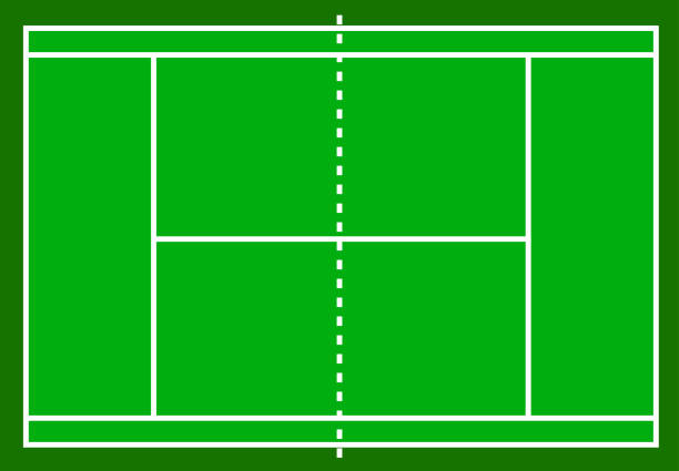 istock Tennis court. Field isolated on white background, stock vector illustration 942518784