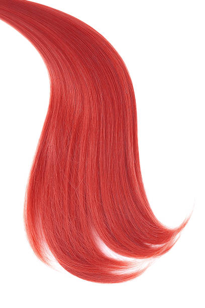 istock Red natural hair on white background 942527062