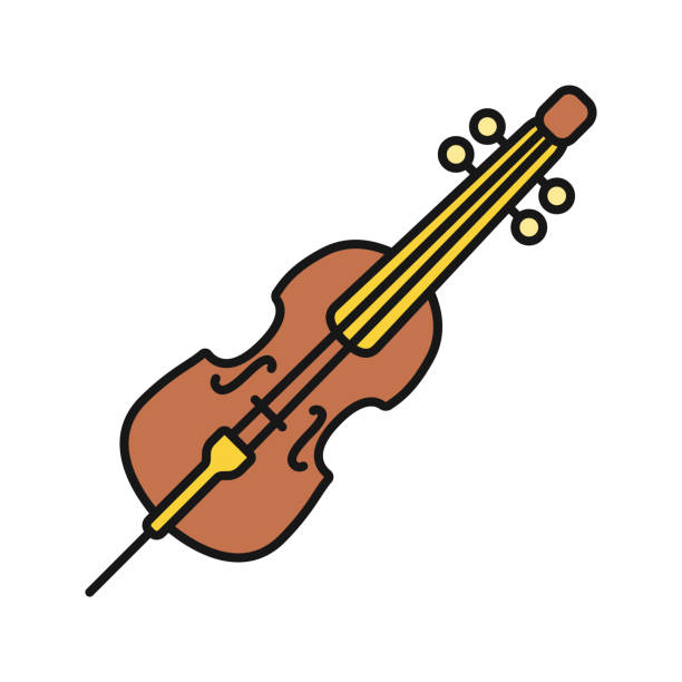 illustrations, cliparts, dessins animés et icônes de violoncelle icône - cello musical instrument classical music music