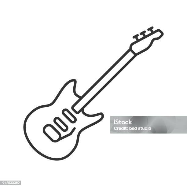 Electric Guitar Icon Stock Illustration - Download Image Now - Guitar, Icon Symbol, Electric Guitar
