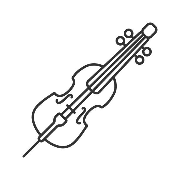 illustrations, cliparts, dessins animés et icônes de violoncelle icône - cello musical instrument classical music music