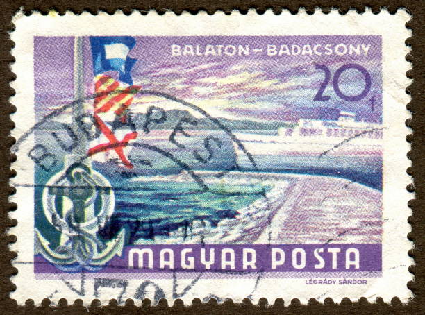 istock Hungary stamps: Lake Balaton at Badacsony Scenery, Hungary 942538324
