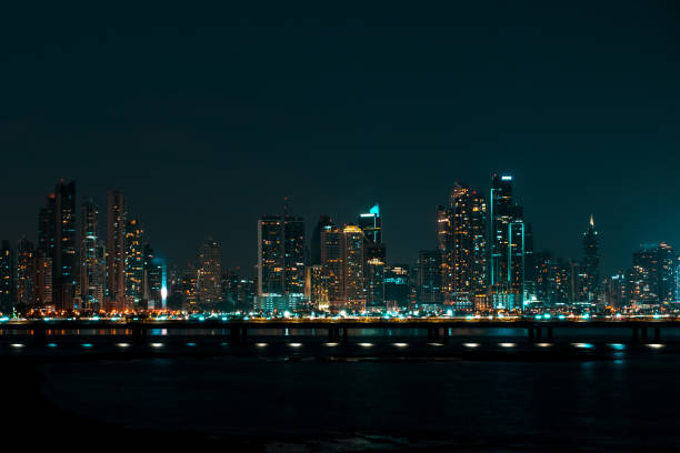 istock modern skyline at night - skyscraper cityscape, Panama City - 942546538