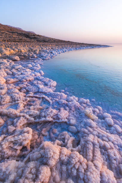 istock Salt on the shore. Dead Sea landscape. Jordan 942559192