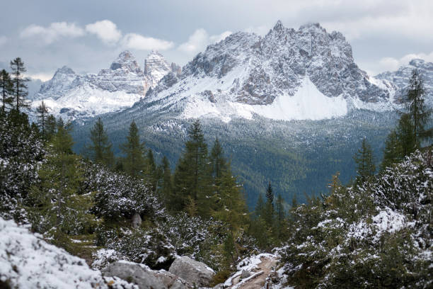 istock mountain peak in winter, dolomites, italy 942560718