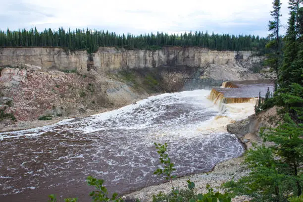 Photo of Hay River Louise Falls in the Twin Falls Gorge Territorial Park, Northwest Territories , NWT, Canada