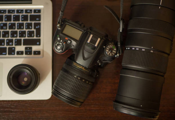 istock Photo gear on working place, telephoto 942567340