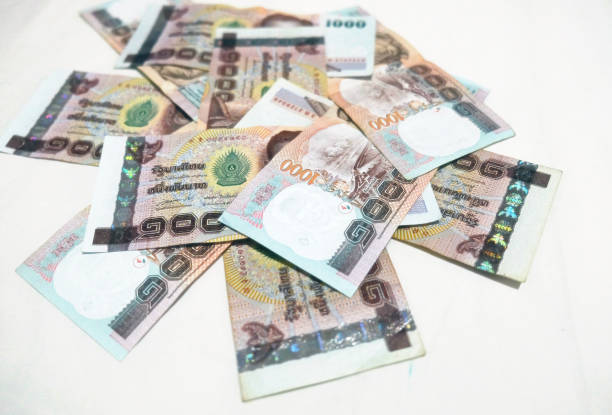 istock Background with money thai thousand baht bills 942571414