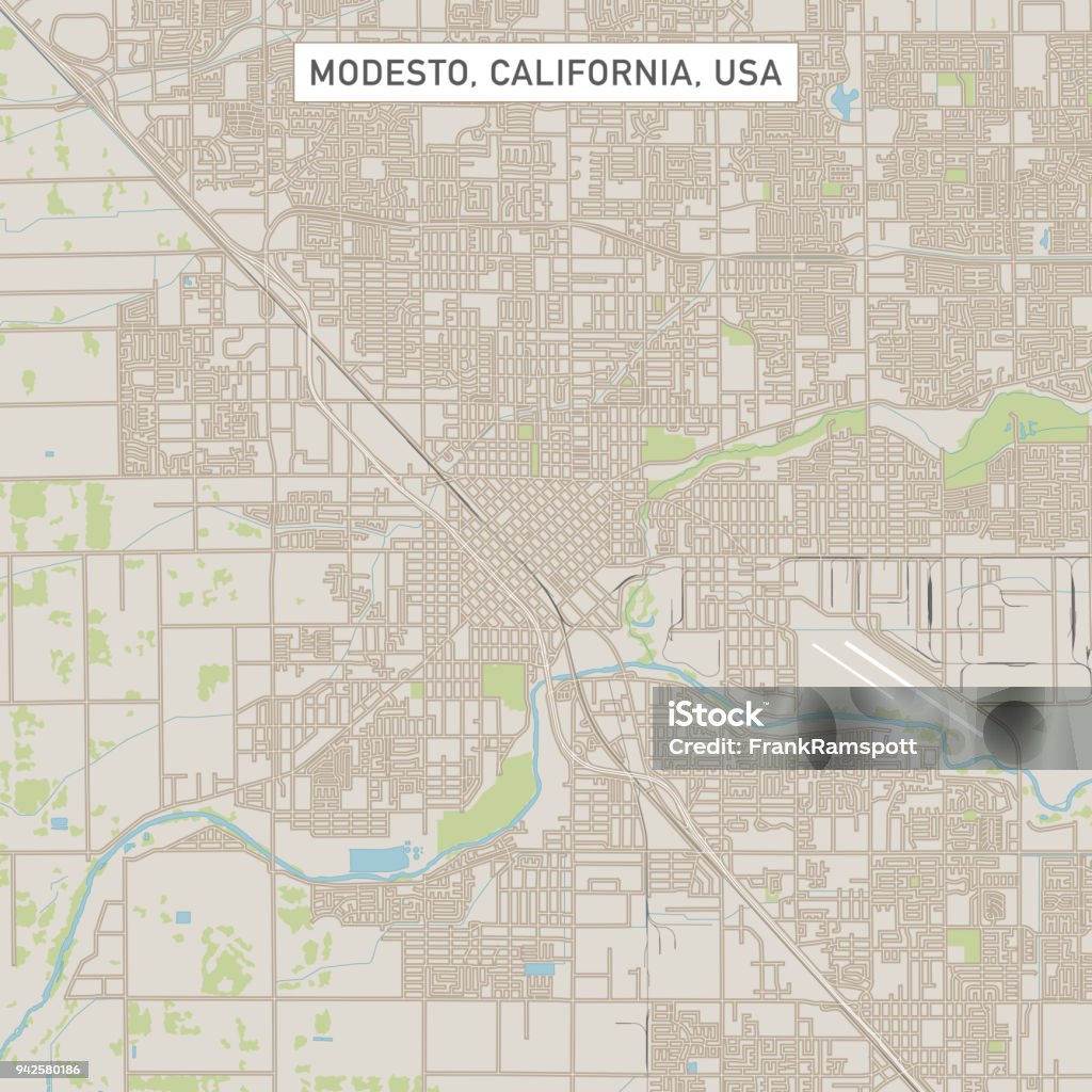 modesto-california-us-city-street-map-stock-illustration-download
