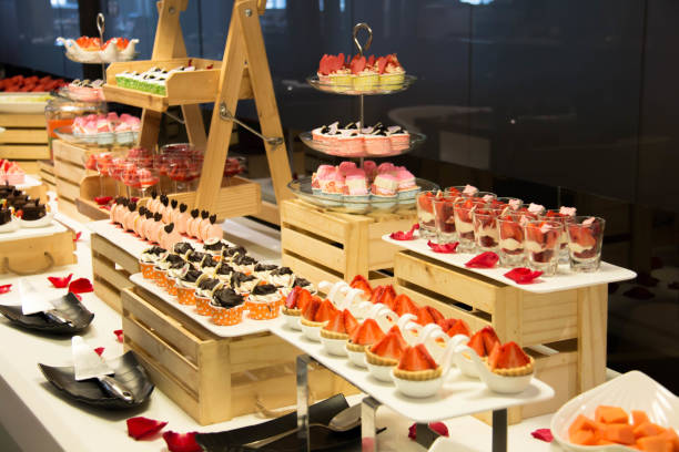 istock dessert buffet with delicious sweet bakery 942581050
