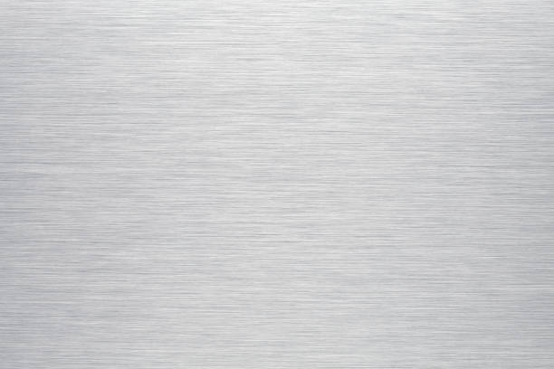 brushed aluminum background or texture - aluminum brushed metal steel imagens e fotografias de stock