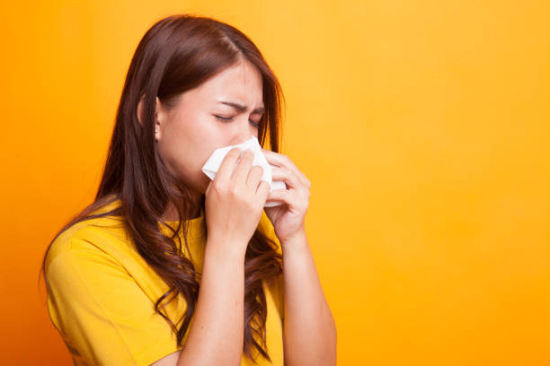 istock Young Asian woman got sick and flu. 942584104