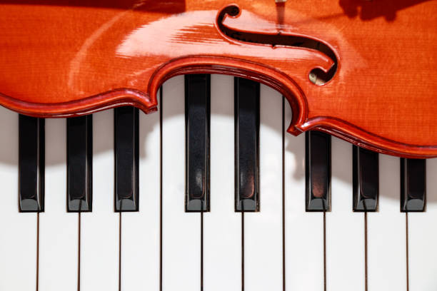 istock violin on the piano keys closeup look 942584464